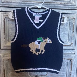 Janie and Jack boys vest with polo horse detail NWT size 12-18 months